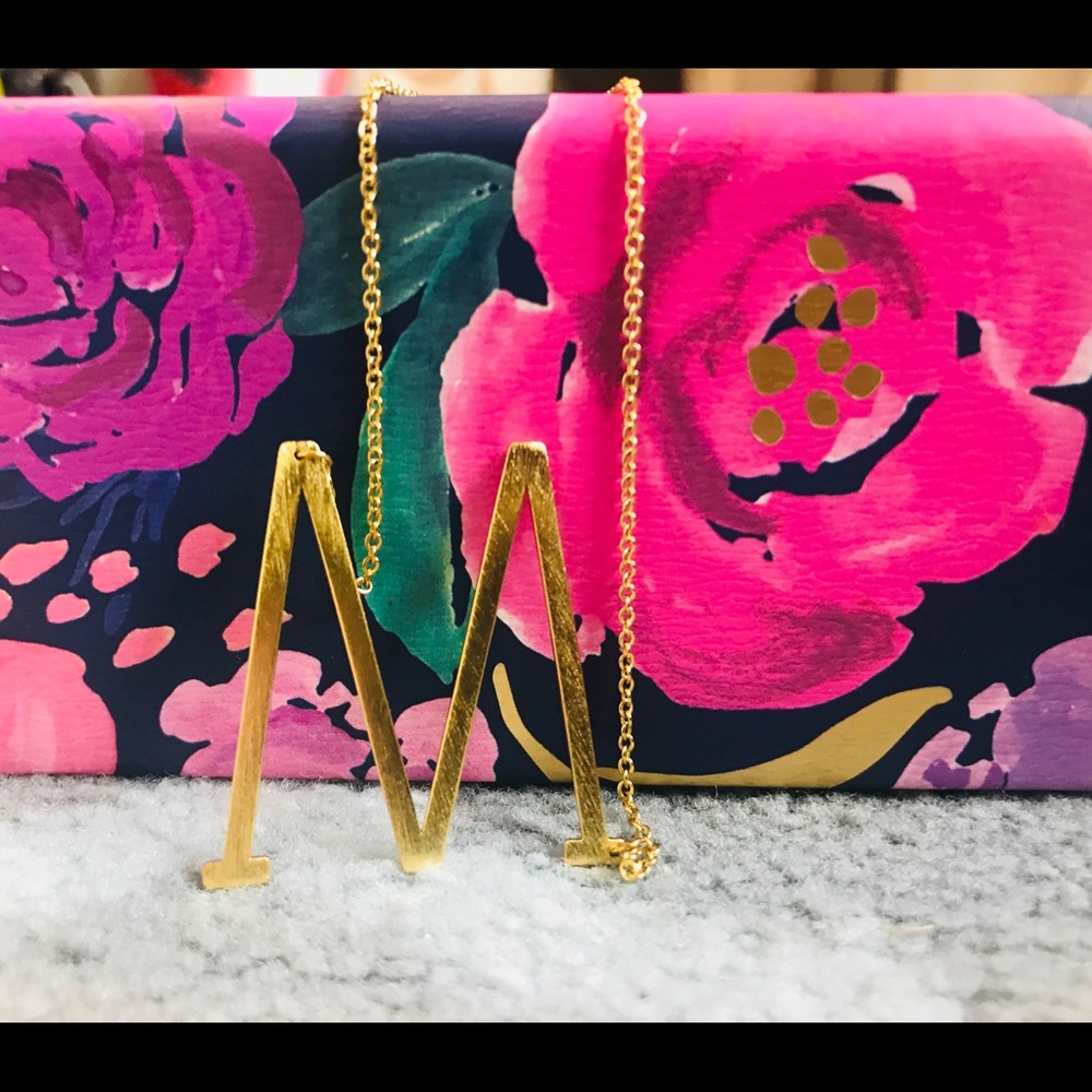 Anthropologie ‘M’ initial necklace